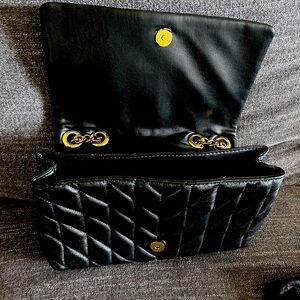 Elegant Black Quilted Karl Lagerfeld Women's Bag.  Used once for a wedding.